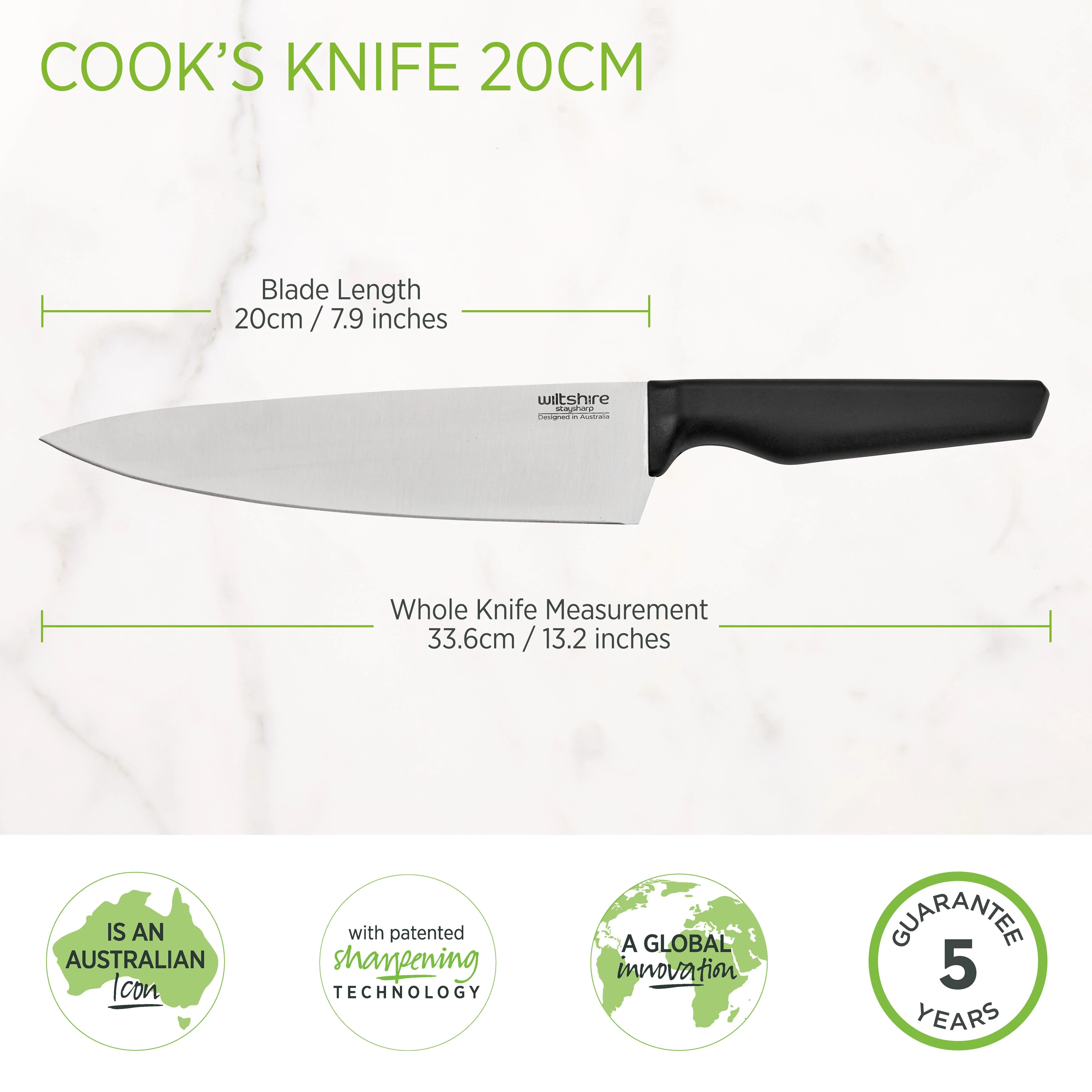 Staysharp Cook's Knife 20cm - Image 3