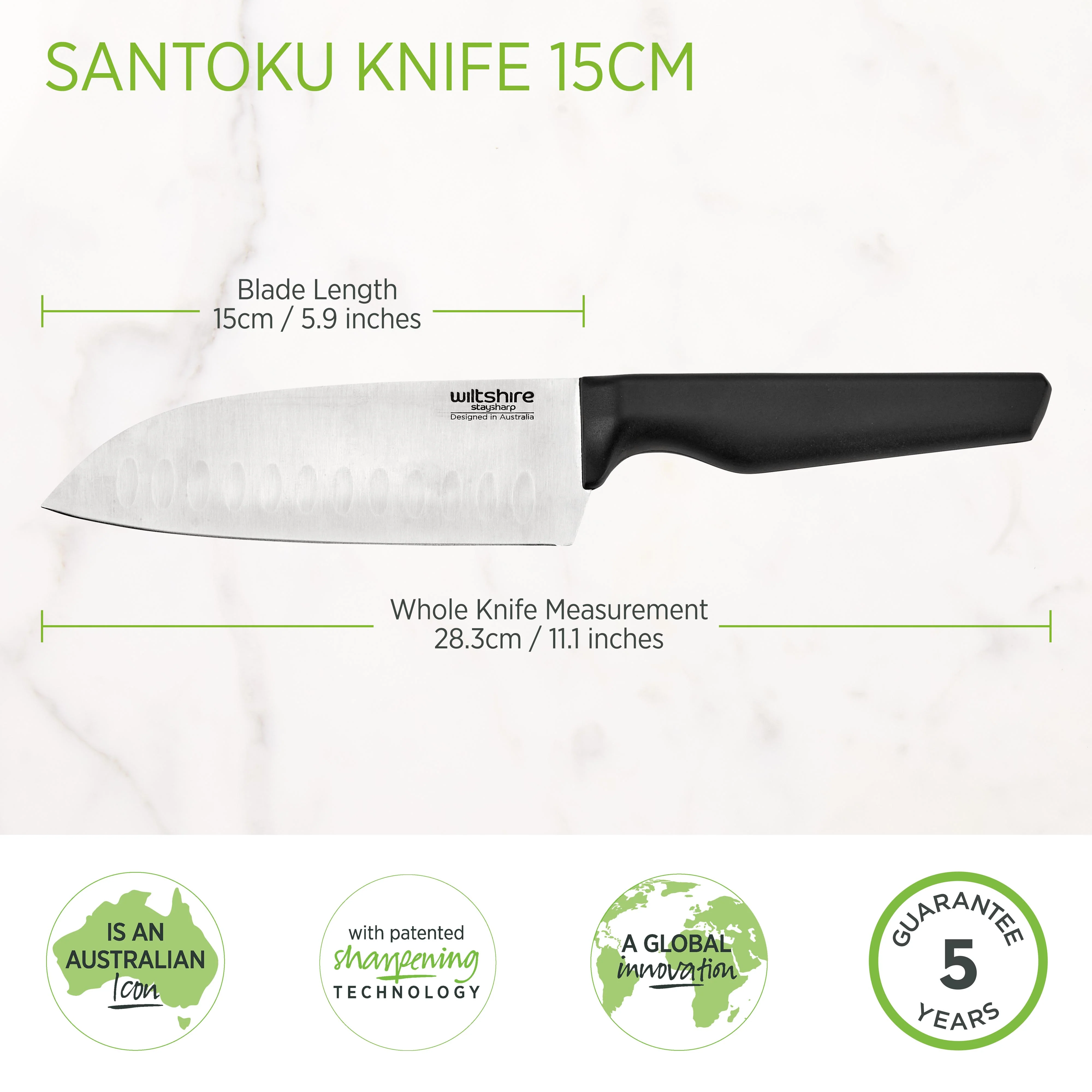 Staysharp Santoku Knife 15cm - Image 3