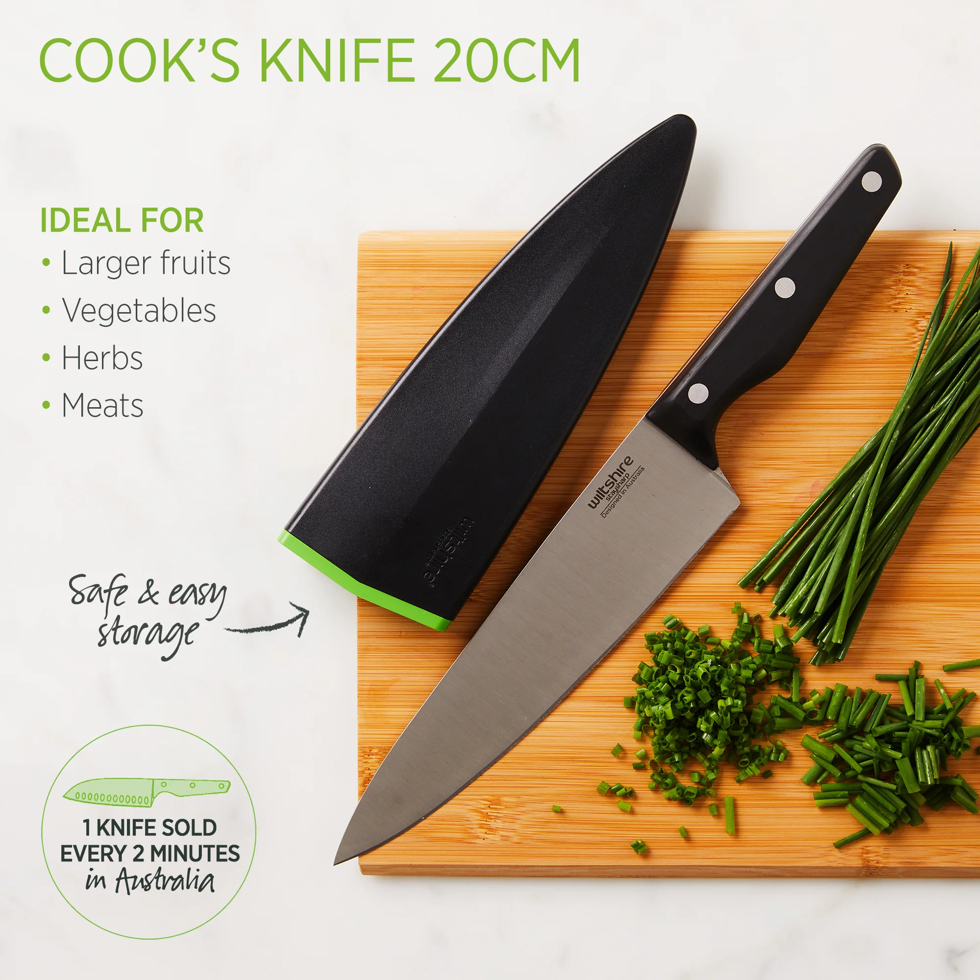 Staysharp Triple Rivet Cook's Knife 20cm - Image 5