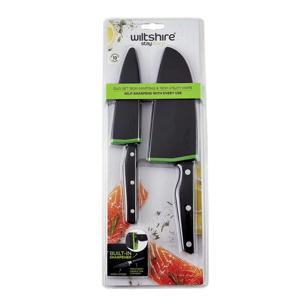 Staysharp Triple Rivet Duo Set Santoku & Utility Knife 2 Piece - Image 2