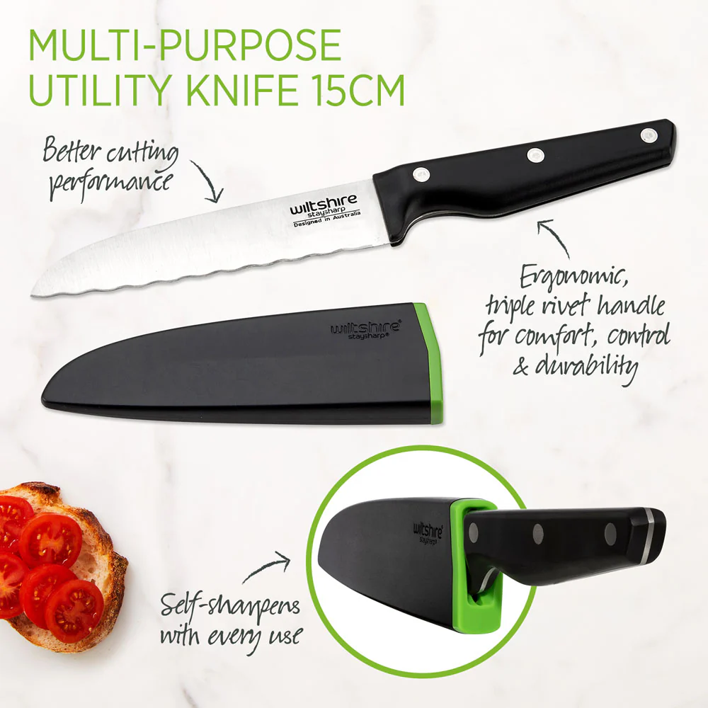 Staysharp Triple Rivet Multi-Purpose Utility Knife 15cm - Image 3