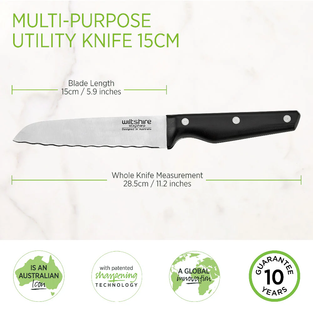 Staysharp Triple Rivet Multi-Purpose Utility Knife 15cm - Image 5