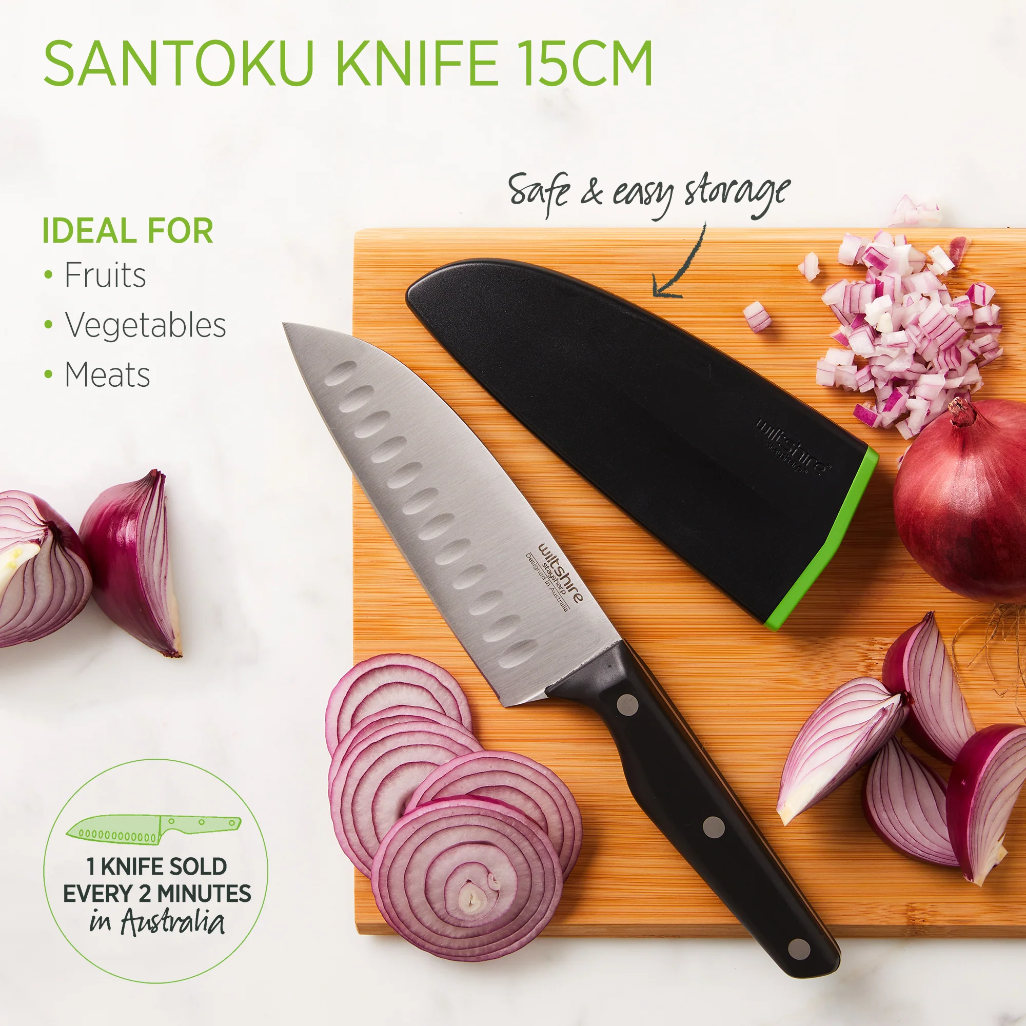 Staysharp Triple Rivet Santoku Knife 15cm - Image 5
