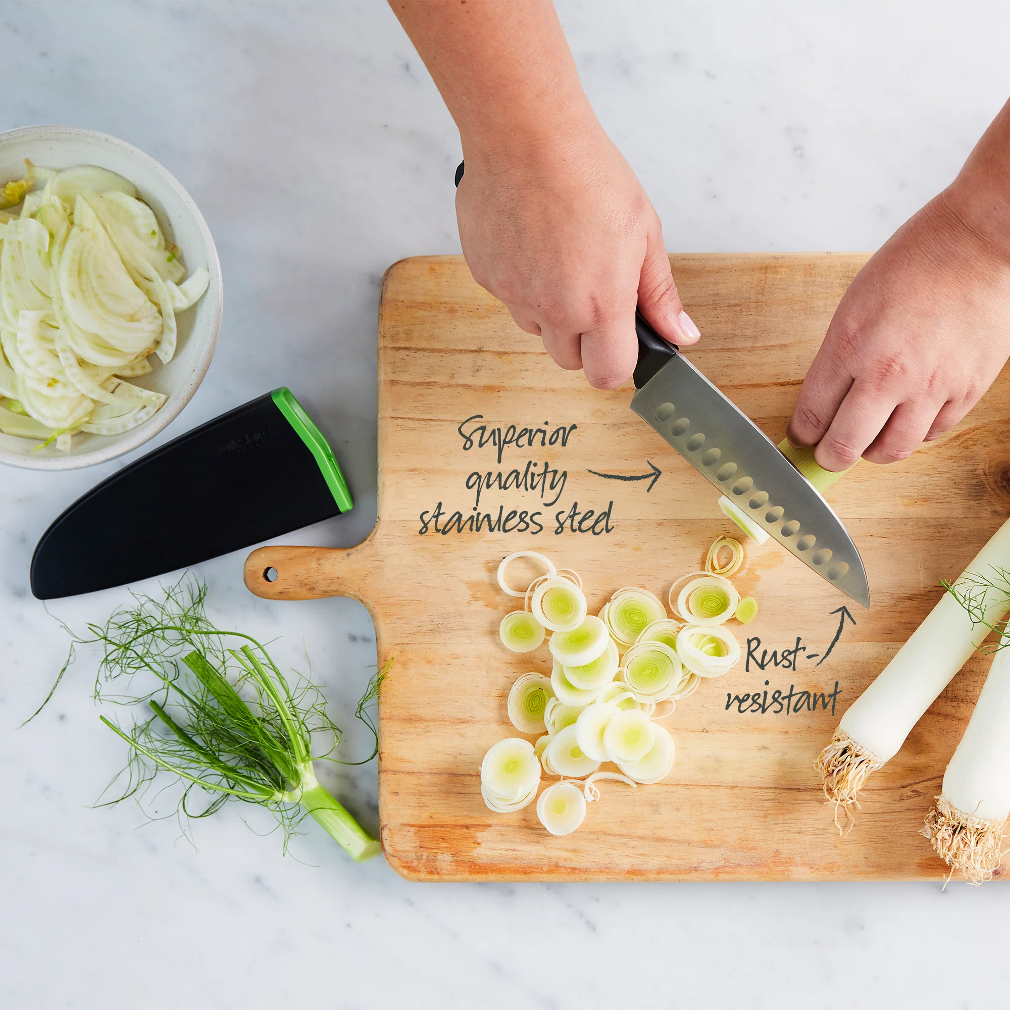 Staysharp Triple Rivet Santoku Knife 15cm - Image 6