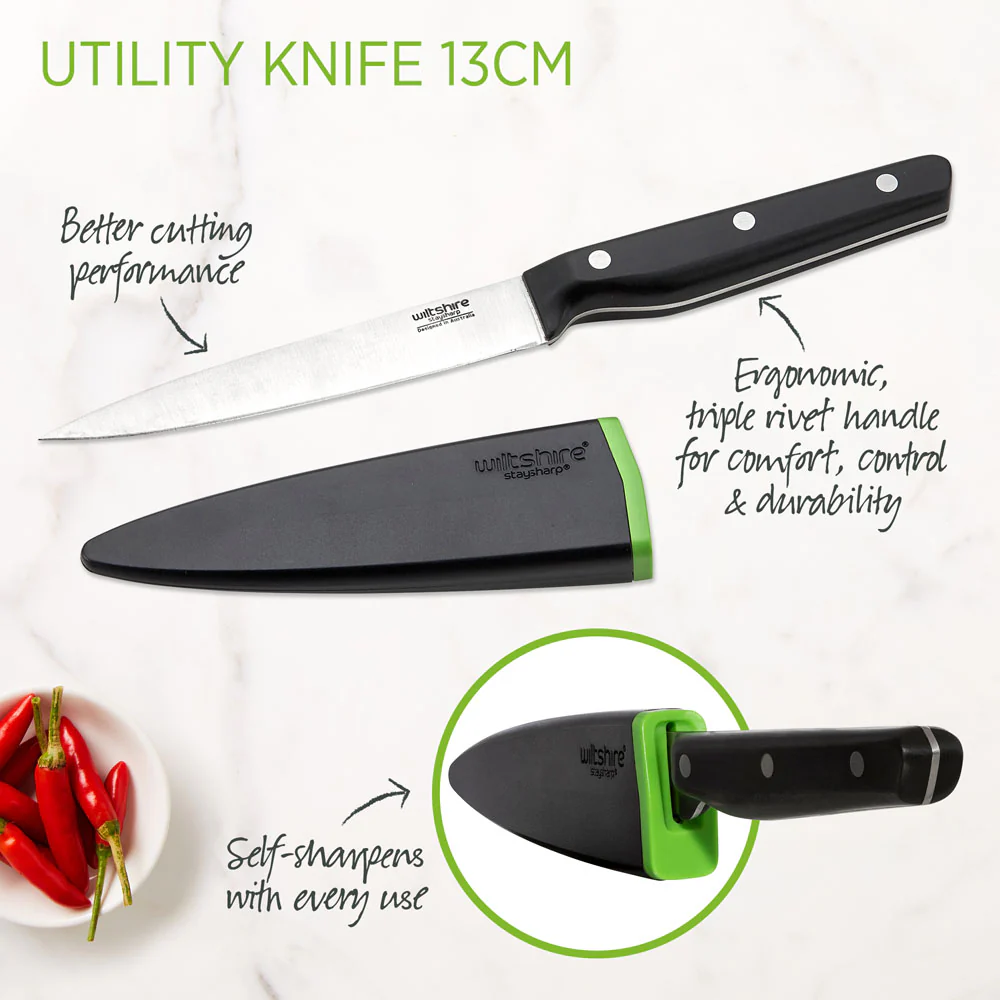 Staysharp Triple Rivet Utility Knife 13cm - Image 4