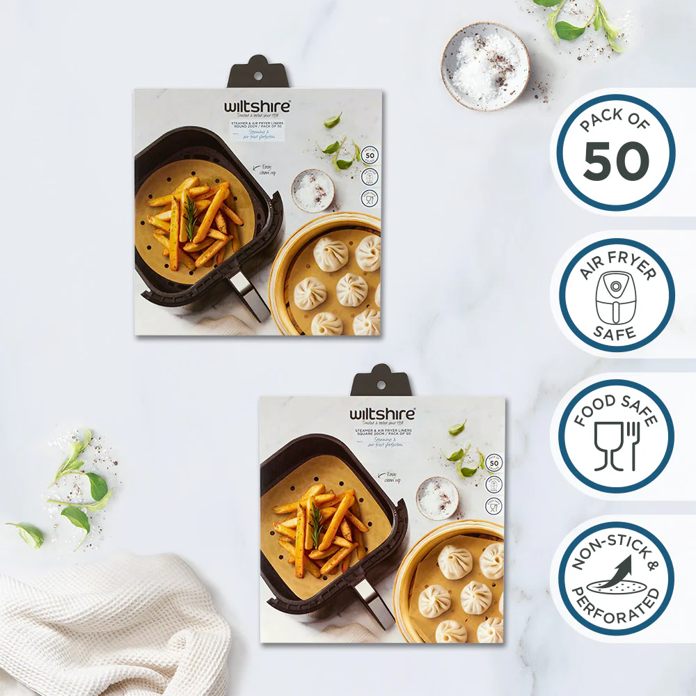 Steamer & Air Fryer Liners 20cm Pack of 50 Square - Image 4