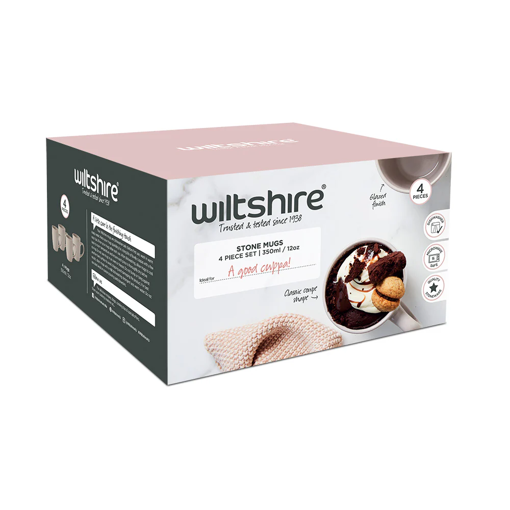 Stone Mugs 4 Piece Set 350ml / 12oz - Image 4