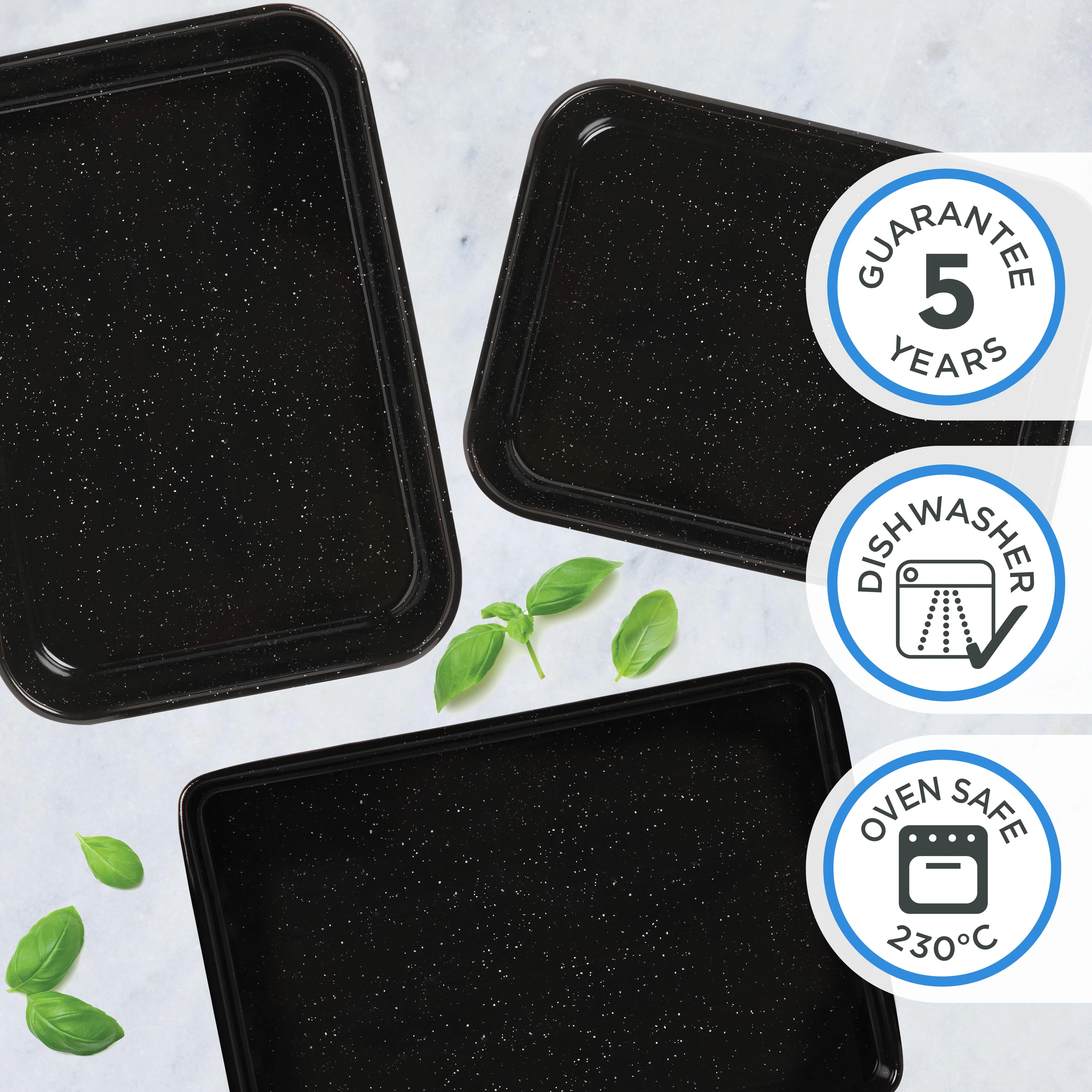 Vitreous Enamel Bake Tray 39cm - Image 3