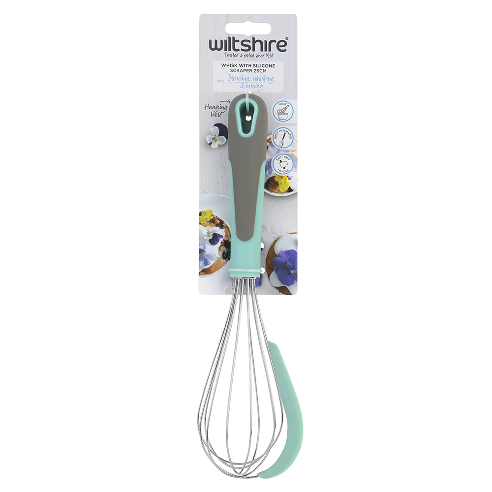 Whisk With Silicone Scraper 26cm - Image 3