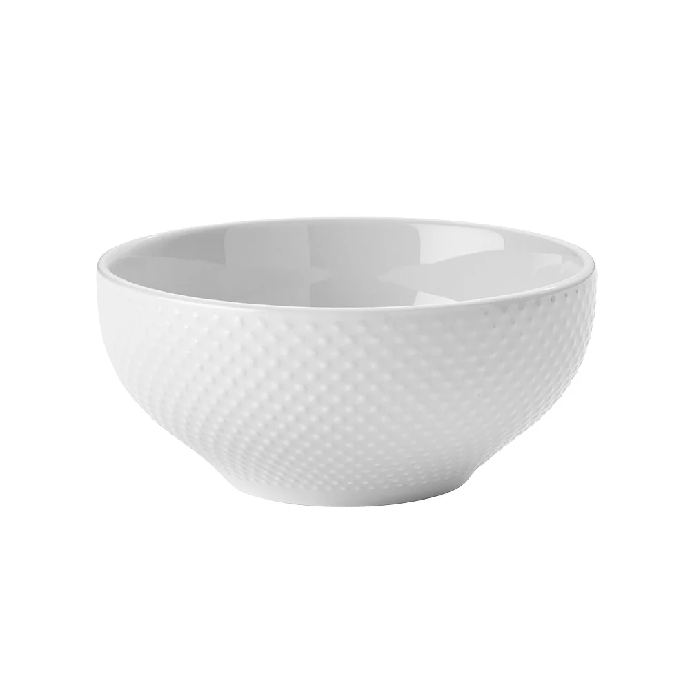 White Stipple Embossed 12 Piece Dinner Set - Image 4