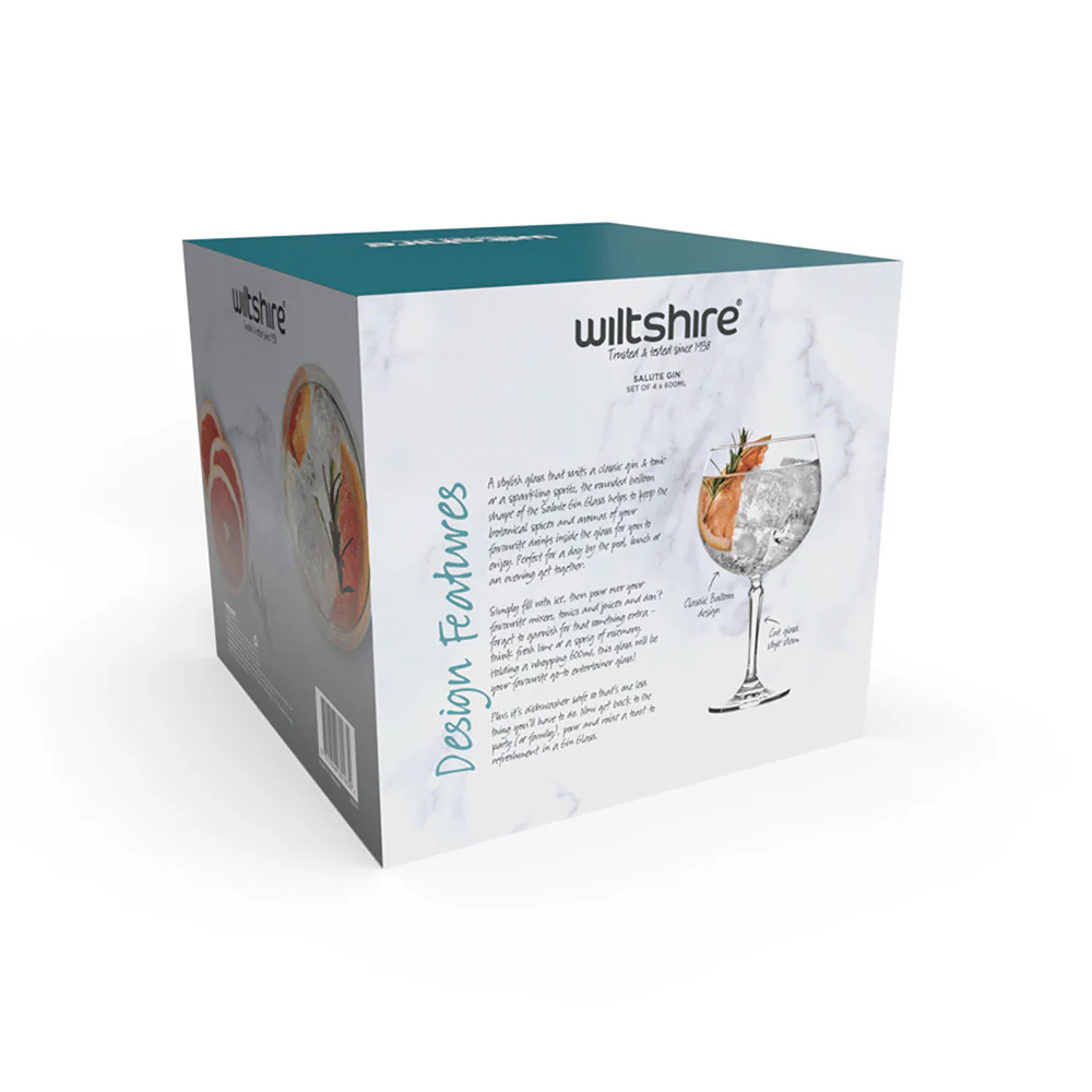 Salute Gin 600ml Set of 4 - Image 7