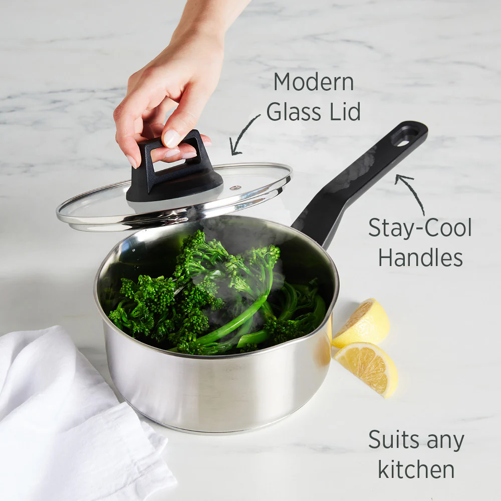 Timeless Saucepan 18cm with Glass Lid - Image 6